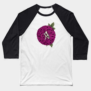 Skeleton Flower Bed Baseball T-Shirt